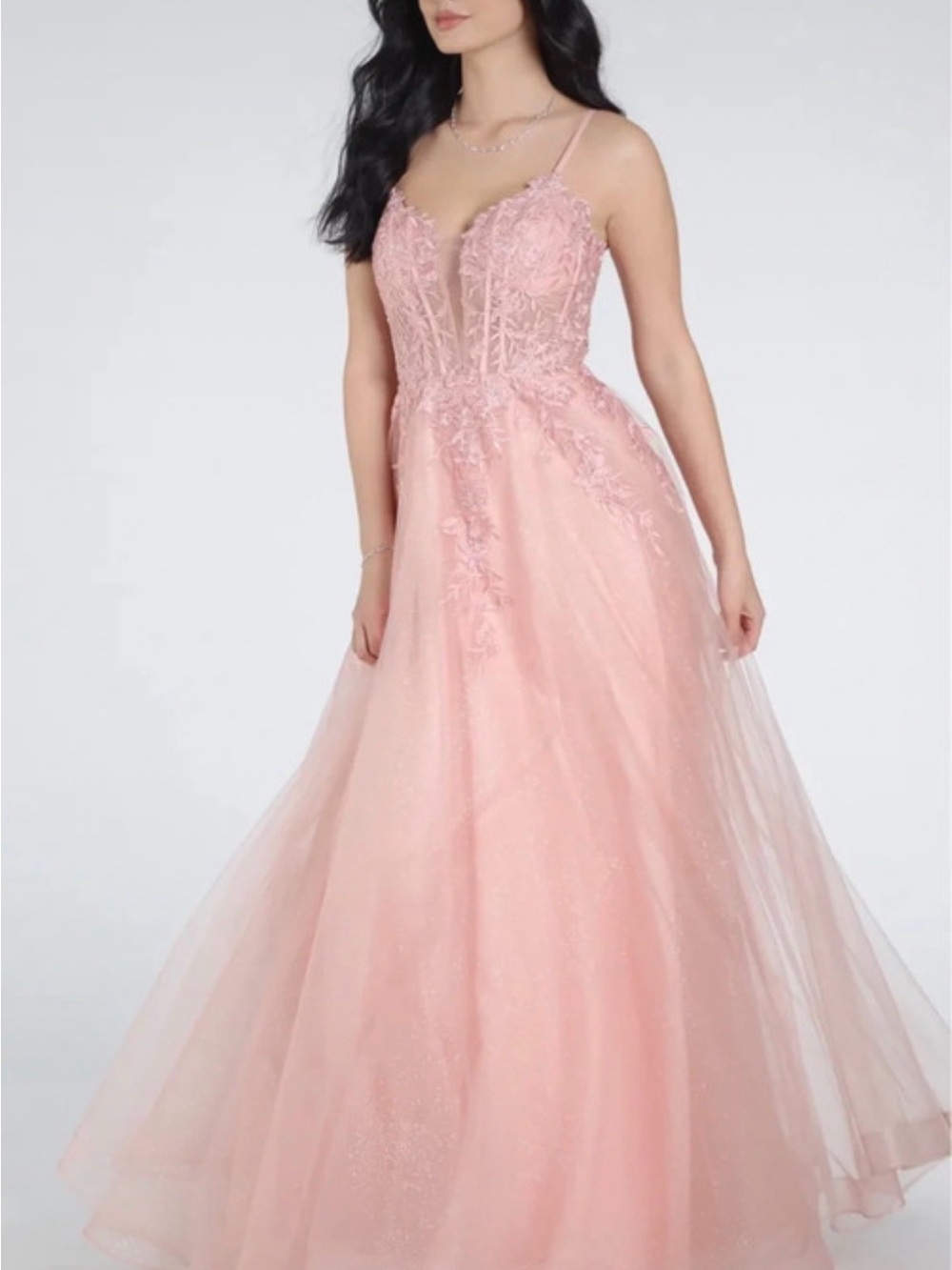 Alessa Lace-Up Corset A-Line Ball Gown